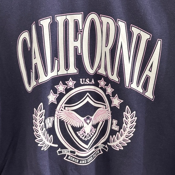 H&M Dark Blue California Sweatshirt - Picture 2 of 5